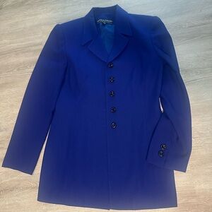 Kasper Blue Blazer with Notched Lapels Size 4 😻